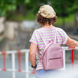 Leather Backpack pink