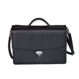 Handmade Leather Briefcase for Women – Elegant, Professional & Laptop-Friendly Work Bag - Radka Sillerova Atelier 