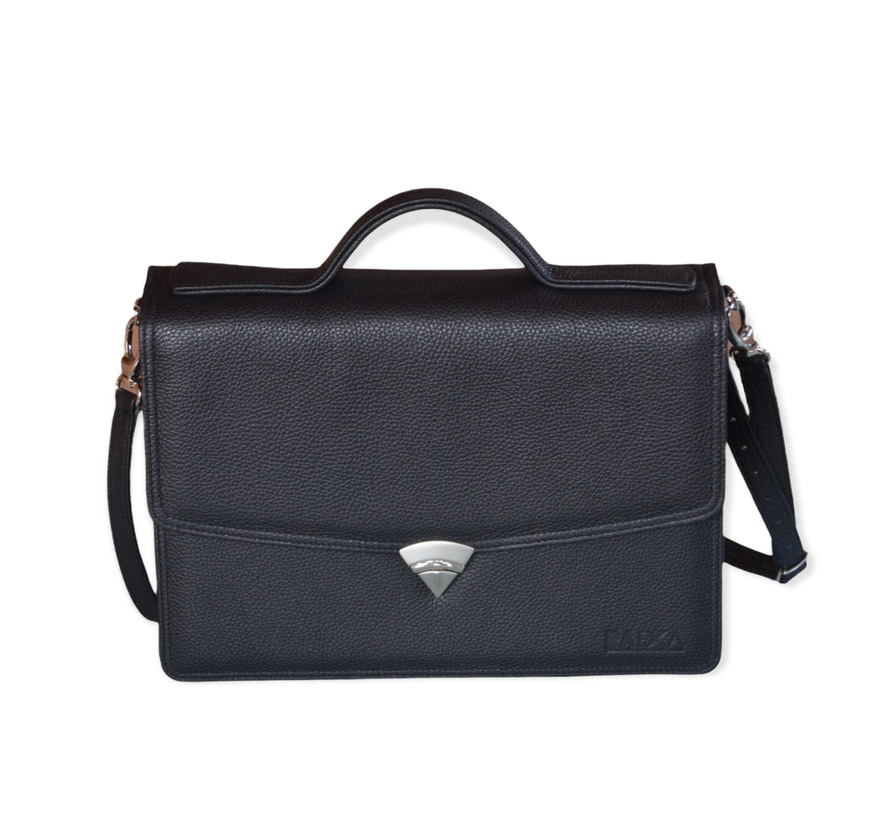 Handmade Leather Briefcase for Women – Elegant, Professional & Laptop-Friendly Work Bag - Radka Sillerova Atelier 