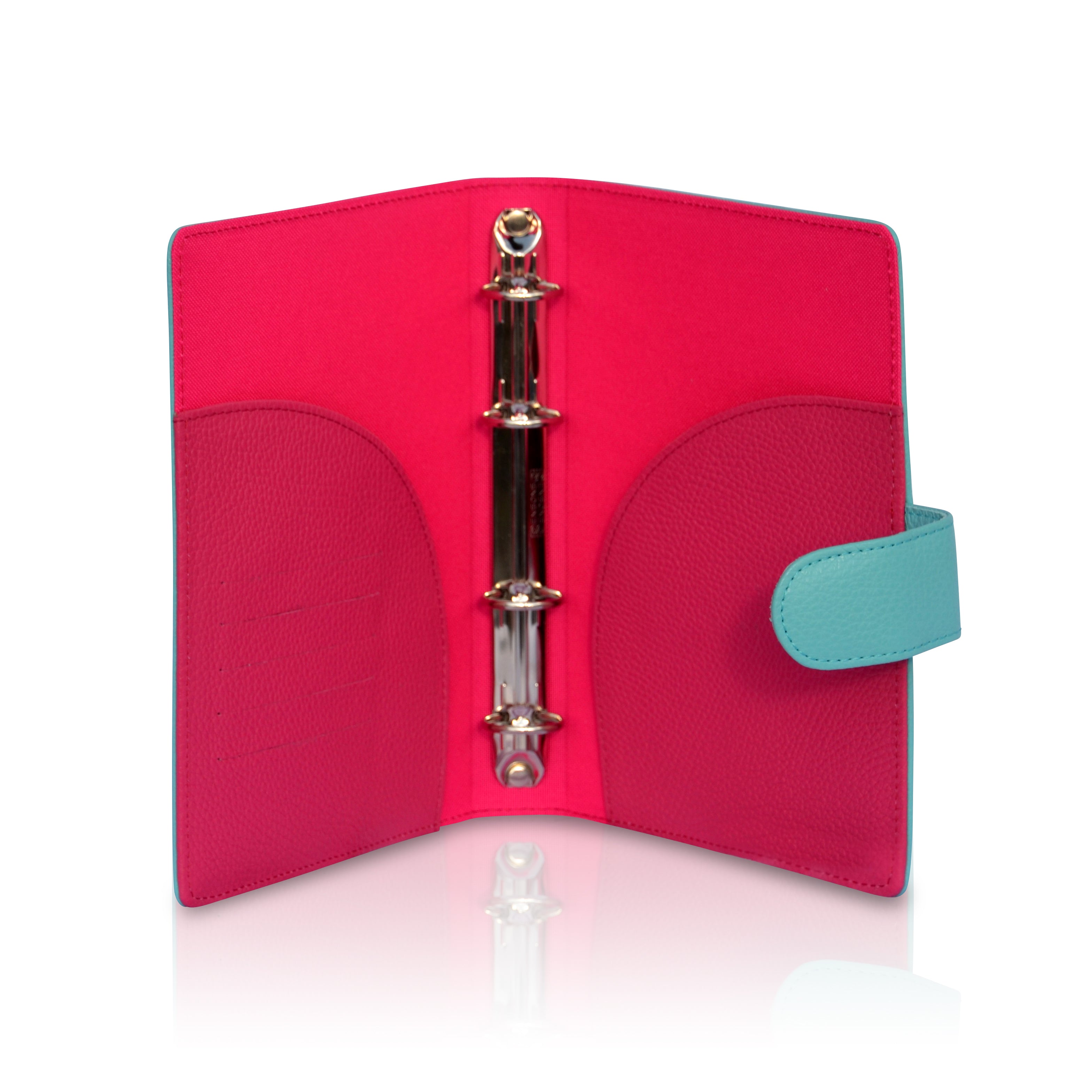 Handmade Leather Ring Binder – Elegant, Functional & Stylish in Blue - Radka Sillerova Atelier 
