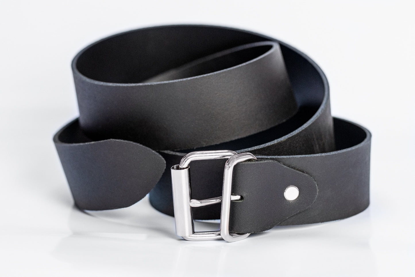 luxury black leather belt