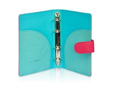 Turquoise / Pink Ring Binder I A5 size