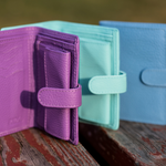 Handmade Women's Leather Wallet – Compact Bifold Design with Snap Closure, Elegant & Functional - Radka Sillerova Atelier 